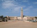 Looking through Theological Collage to Hassan II Mosque, Casablanca